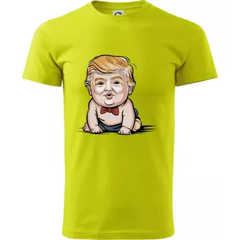 Pánské tričko Baby trump - Klasické pánské triko vyšší gramáže - 2XL ( Limetková )