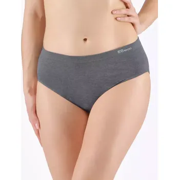 Dámské oblečení GINA dámské kalhotky klasické mama, větší velikosti, bezešvé, jednobarevné Eco Bamboo 01002P šedá bílá XL/XXL