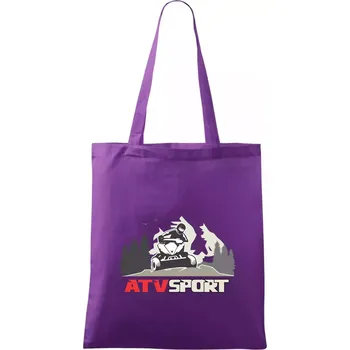 ATV čtyřkolka sport - Taška bavlněná - 42 x 38 cm ( Fialová )