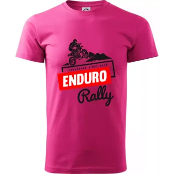 Pánská móda Enduro rally - Klasické pánské triko vyšší gramáže - XL ( Purpurová )