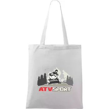 Nákupní taška ATV čtyřkolka sport - Taška bavlněná - 42 x 38 cm ( Bílá )