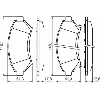 Brzdová destička BRZDOVÉ DESTIČKY PŘEDNÍ BOSCH 0 986 424 466