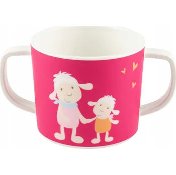 Dětský hrnek s oušky, 2 uši, ovečka růžová Sigikid Schnuggi