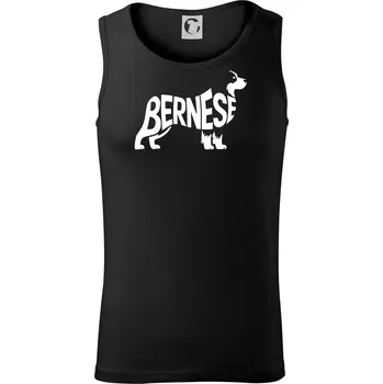Pánské termoprádlo Bernese Mountain Dog nápis v těle - Tílko pánské Core - S ( Černá )