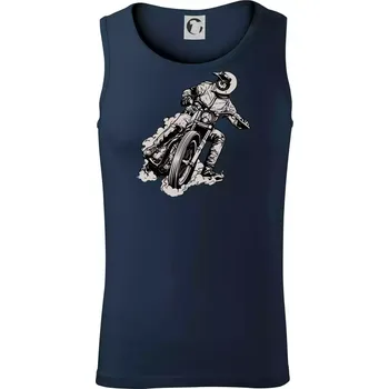 Motorkář bokem - Tílko pánské Core - L ( Námořní modrá (velmi tmavá - téměř černá) )