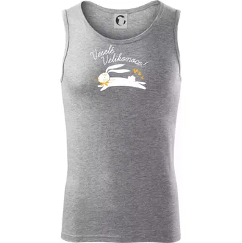 Veselé Velikonoce - bíle - Tílko pánské Core - L ( Tmavě šedý melír )