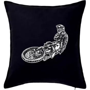 Polštář Motocross letec - Polštář 50x50 - 50x50 - Pouze potah ( Černá )