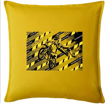 Polštář Caution do not cross - Polštář 50x50 - 50x50 - Pouze potah ( Žlutá )