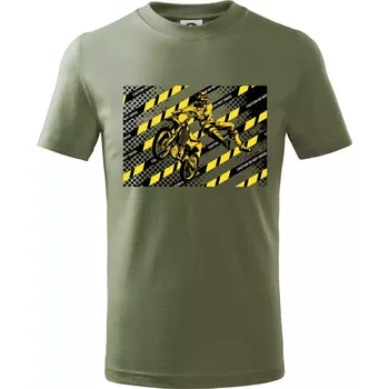 Caution do not cross - Tričko dětské bavlněné - 146 cm/10 let ( Khaki )
