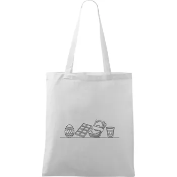 Evoluce velikonoc - koleda - Taška bavlněná - 42 x 38 cm ( Bílá )