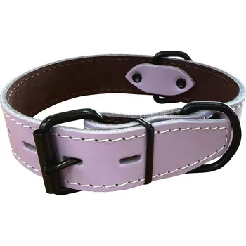 BAFPET Obojek HERRY, obšitý, černé kování - Fialová Varianta: Fialová - 35mm x 50cm /35-45/ 07100AB