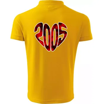 Pánská košile 2005 v srdci - Polokošile pánská Pique Polo 203 - 4XL ( Žlutá )