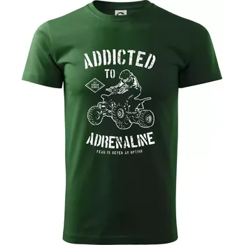 Addicted To Adrenaline - Triko extra velké (5-8XL) - 7XL ( Lahvově zelená )