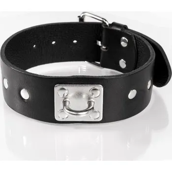 Pánské erotické prádlo Whips Primal Bond Studded Collar Large Black, kožený obojek pro obvod 38–47 cm