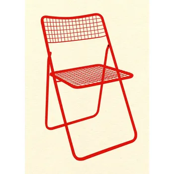 Plakát Plakát, Obraz - Ted Net Chair Red, Rosi Feist