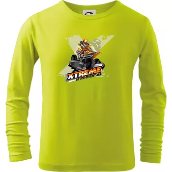 ATV čtyřkolka Xtreme oranžová - Triko dětské Long Sleeve - 134 cm/8 let ( Limetková )