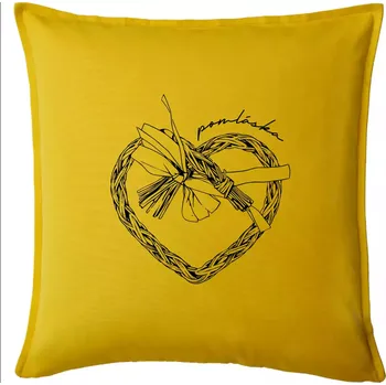 Polštář Pomlázka - pomláska - Polštář 50x50 - 50x50 - Pouze potah ( Žlutá )