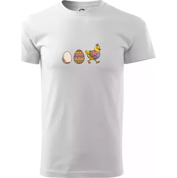 Evoluce vajíčka - velikonoce - slepice - Triko extra velké (5-8XL) - 8XL ( Bílá )