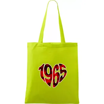 1965 v srdci - Taška bavlněná - 42 x 38 cm ( Limetková )