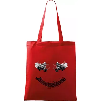 Čtyřkolka smile - Taška bavlněná - 42 x 38 cm ( Červená )