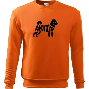 Pánská mikina Akita Inu - Nápis v těle - Mikina Essential pánská - 3XL ( Oranžová )