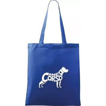 Cane corso nápis v těle - Taška bavlněná - 42 x 38 cm ( Královská modrá )
