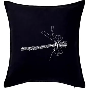 Polštář Pomlázka ležící - Polštář 50x50 - 50x50 - Pouze potah ( Černá )