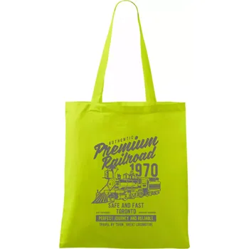 Premium Railroad - Taška bavlněná - 42 x 38 cm ( Limetková )