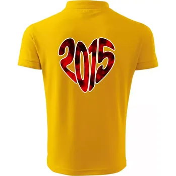 Pánská košile 2015 v srdci - Polokošile pánská Pique Polo 203 - 3XL ( Žlutá )
