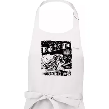 Kuchyňská zástěra Motorcycle Legend - Dámská zástěra na vaření - Univerzální velikost ( Bílá )