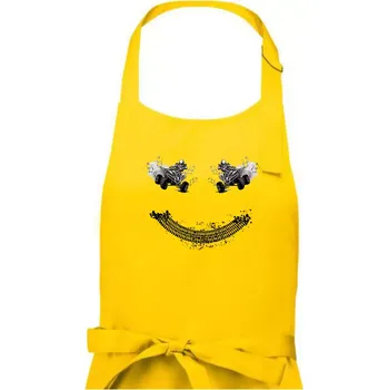 Kuchyňská zástěra Čtyřkolka smile - Dámská zástěra na vaření - Univerzální velikost ( Žlutá )
