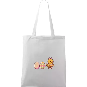 Evoluce vajíčka - velikonoce - kuře - Taška bavlněná - 42 x 38 cm ( Bílá )