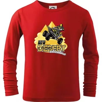 ATV čtyřkolka desert adventure - Triko dětské Long Sleeve - 158 cm/12 let ( Červená )