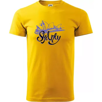 Sydney Lettering - Triko extra velké (5-8XL) - 7XL ( Žlutá )