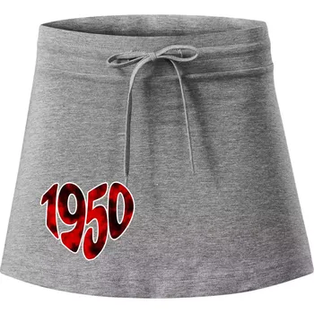 Dámská sukně 1950 v srdci - Sportovní sukně - two in one - M ( Tmavě šedý melír )