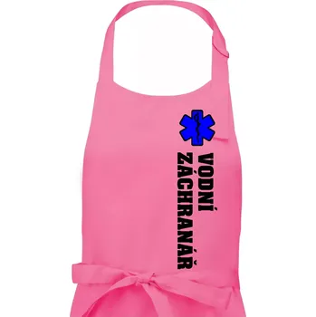 Kuchyňská zástěra Rescue - Vodní záchranář - Dámská zástěra na vaření - Univerzální velikost ( Růžová )