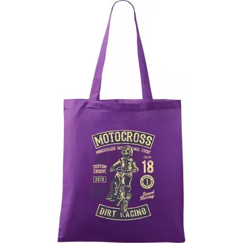 Moto Cross vintage - Taška bavlněná - 42 x 38 cm ( Fialová )
