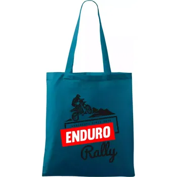 Enduro rally - Taška bavlněná - 42 x 38 cm ( Petrolejová )