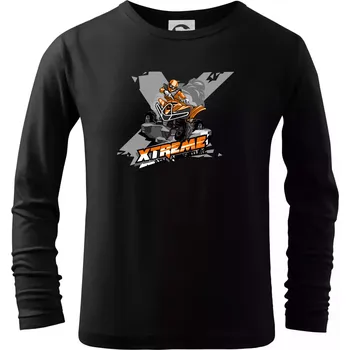 Chlapecké tričko ATV čtyřkolka Xtreme oranžová - Triko dětské Long Sleeve - 122 cm/6 let ( Černá )