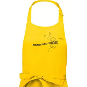 Kuchyňská zástěra Pomlázka ležící - Pánská zástěra na vaření - Univerzální velikost ( Žlutá )