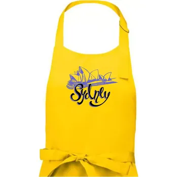 Kuchyňská zástěra Sydney Lettering - Pánská zástěra na vaření - Univerzální velikost ( Žlutá )