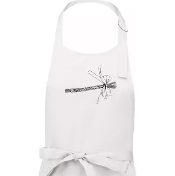 Kuchyňská zástěra Pomlázka ležící - Dámská zástěra na vaření - Univerzální velikost ( Bílá )