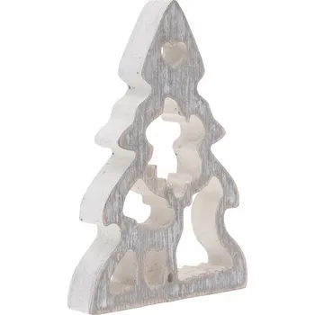 Obraz Dřevěný vánoční stromeček s sobem, vánoční dekorace