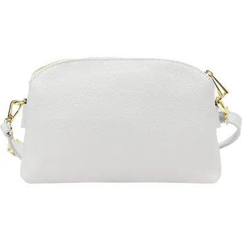 Kabelka Kožená kabelka Luka 24-018 světle šedá