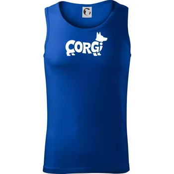 Corgi nápis v těle - Tílko pánské Core - L ( Královská modrá )