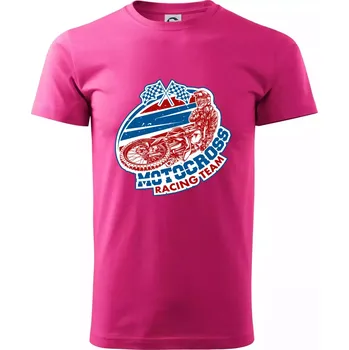 Pánská móda Motocross racing team - Klasické pánské triko vyšší gramáže - 2XL ( Purpurová )