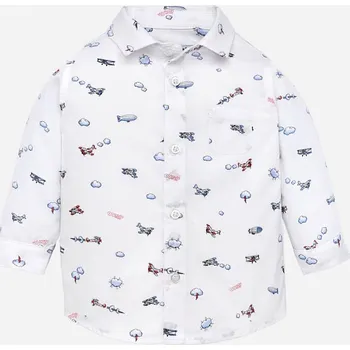 Chlapecká košile Chlapecká košile s dlouhým rukávem Mayoral 2140-87 bílá letadla velikost 98