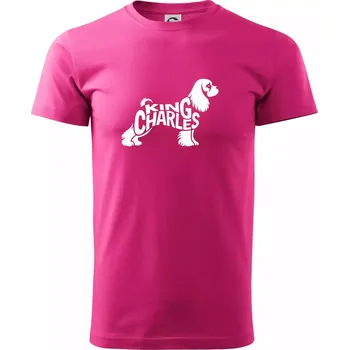 Pánská móda Labrador nápis v těle - Klasické pánské triko vyšší gramáže - M ( Purpurová )