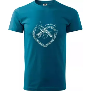 Pomlázka - pomláska - Klasické pánské triko vyšší gramáže - XS ( Petrolejová )