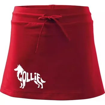 Dámská sukně Colie nápis v těle - Sportovní sukně - two in one - L ( Červená )